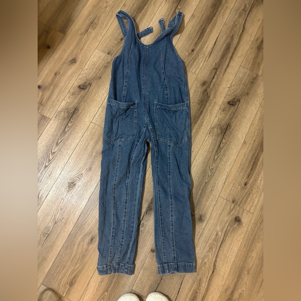 Denim Overalls with Front Pockets